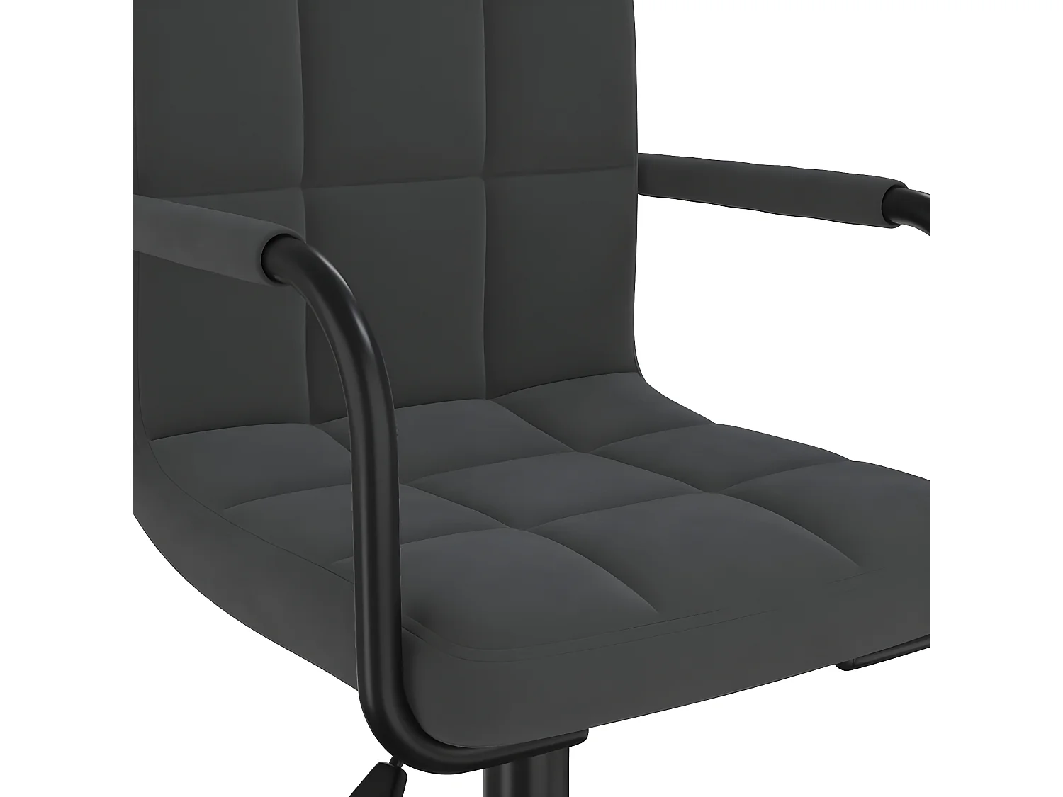 Chaise pivotante de bureau Noir Velours