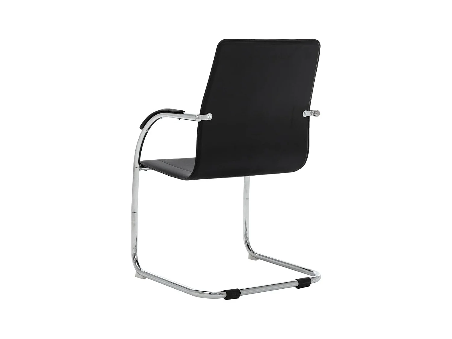 Chaise de bureau cantilever Noir Similicuir