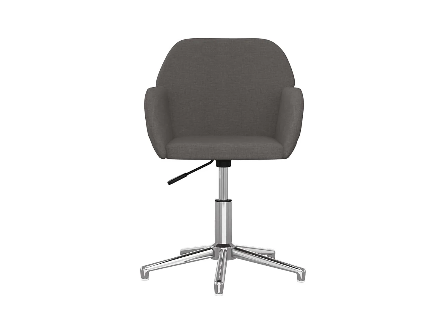 Chaise pivotante de bureau Gris foncé Tissu