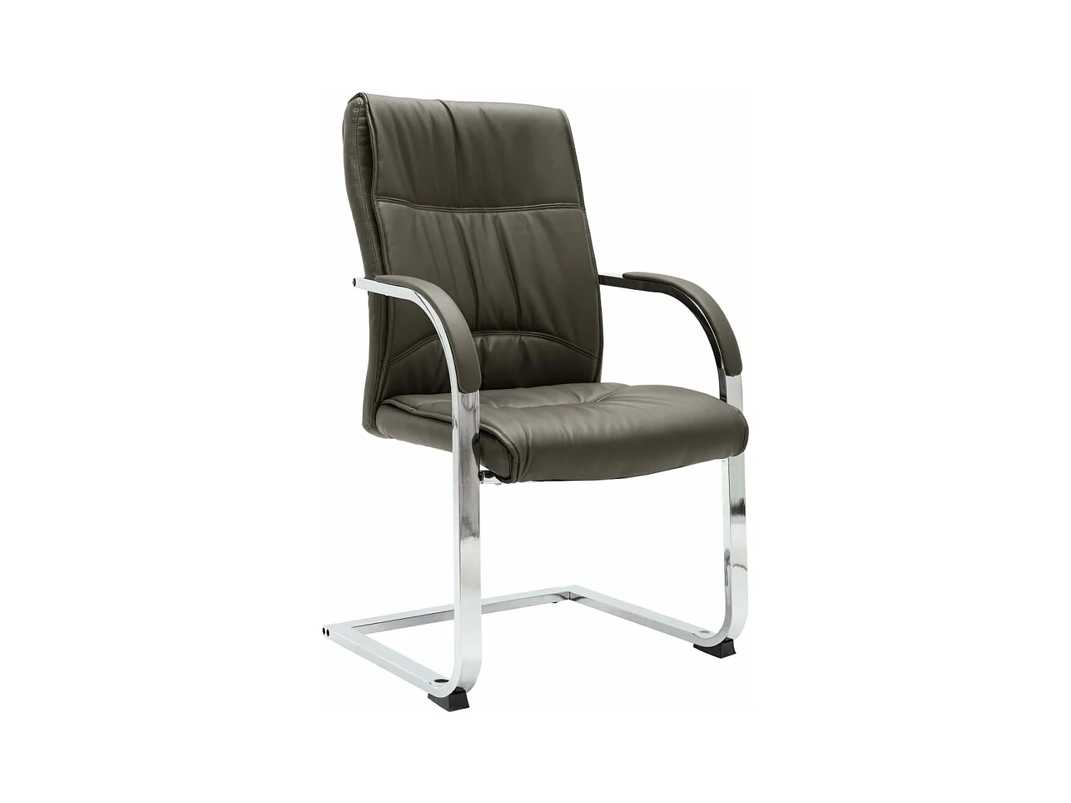 Chaise de bureau cantilever Gris Similicuir
