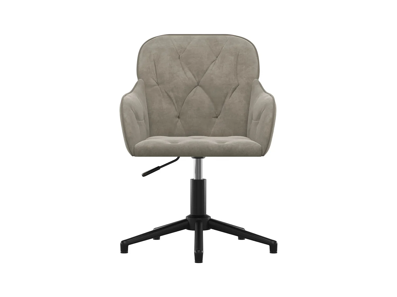 Chaise pivotante de bureau Gris clair Velours