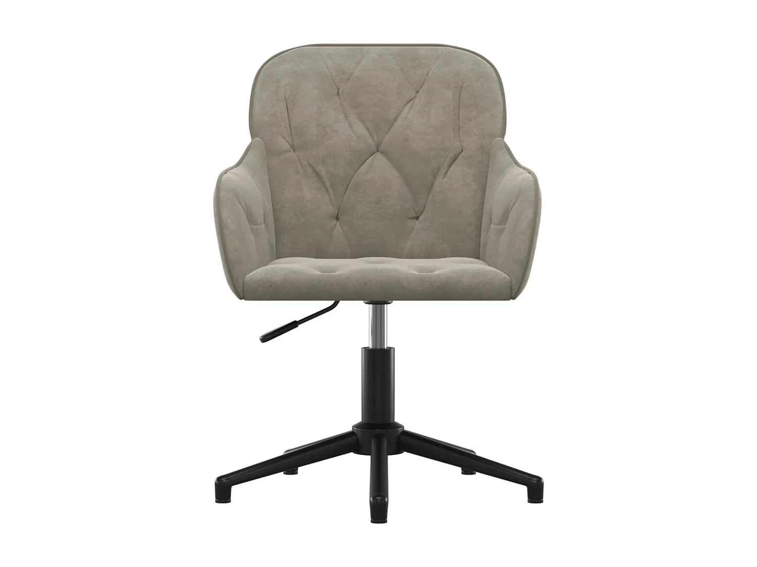 Silla de oficina giratoria de terciopelo gris claro
