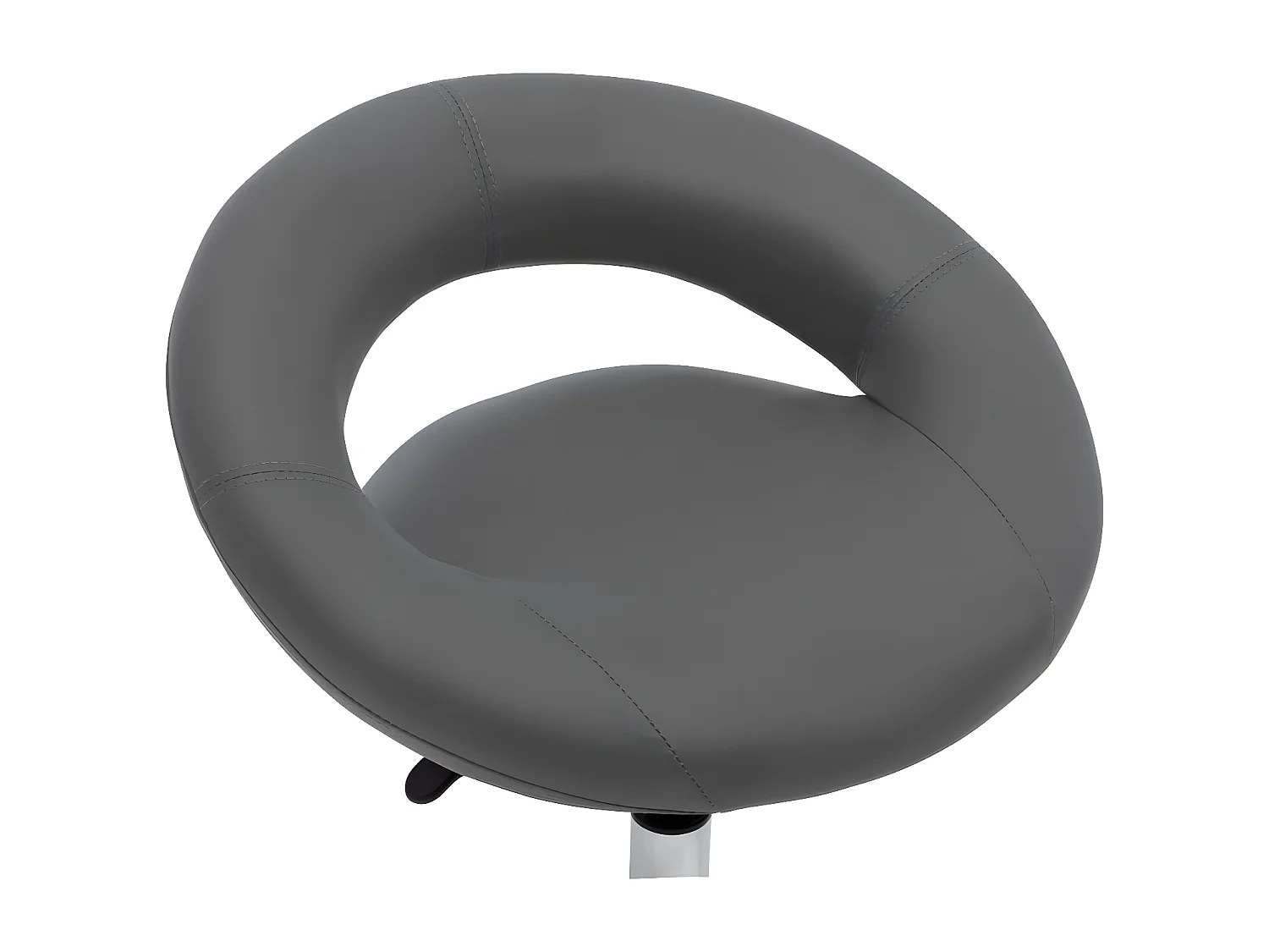 Chaise de travail roulante Gris Similicuir