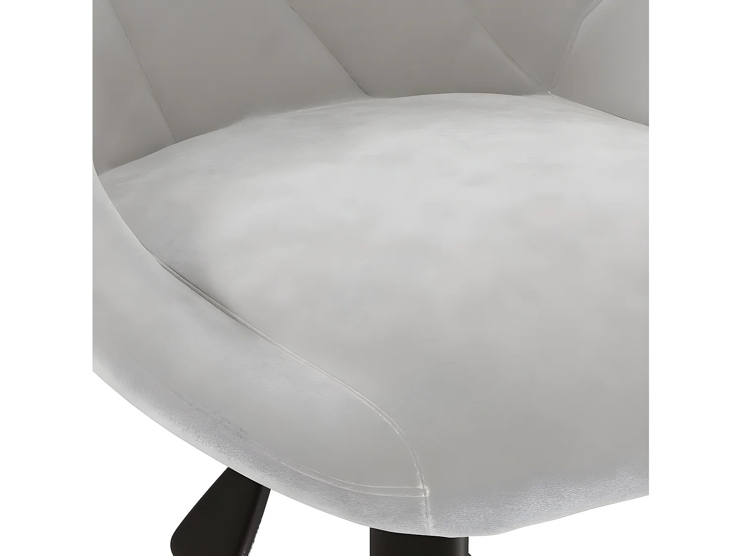 Chaise pivotante de bureau Gris clair Velours