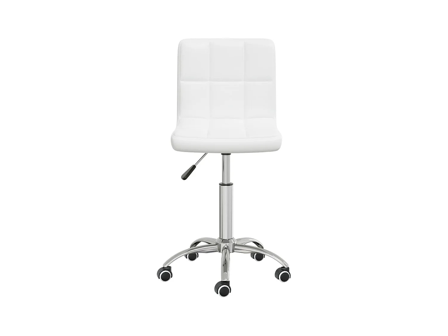 Chaise de bureau pivotante Blanc Similicuir