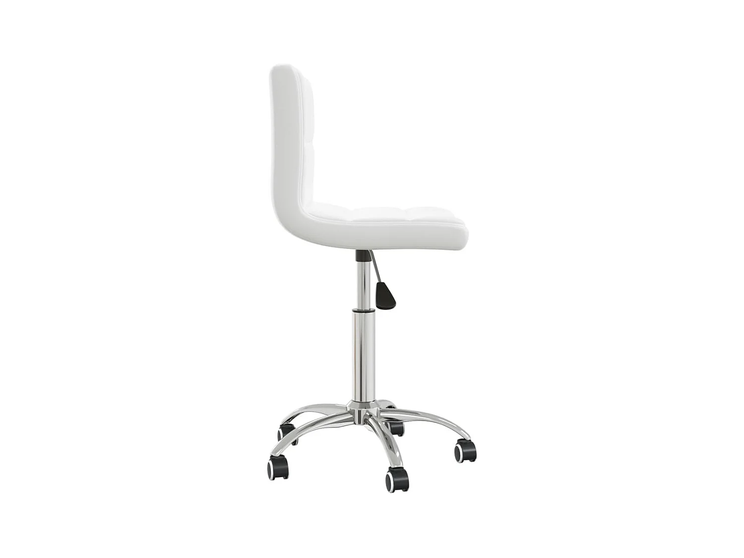 Chaise de bureau pivotante Blanc Similicuir