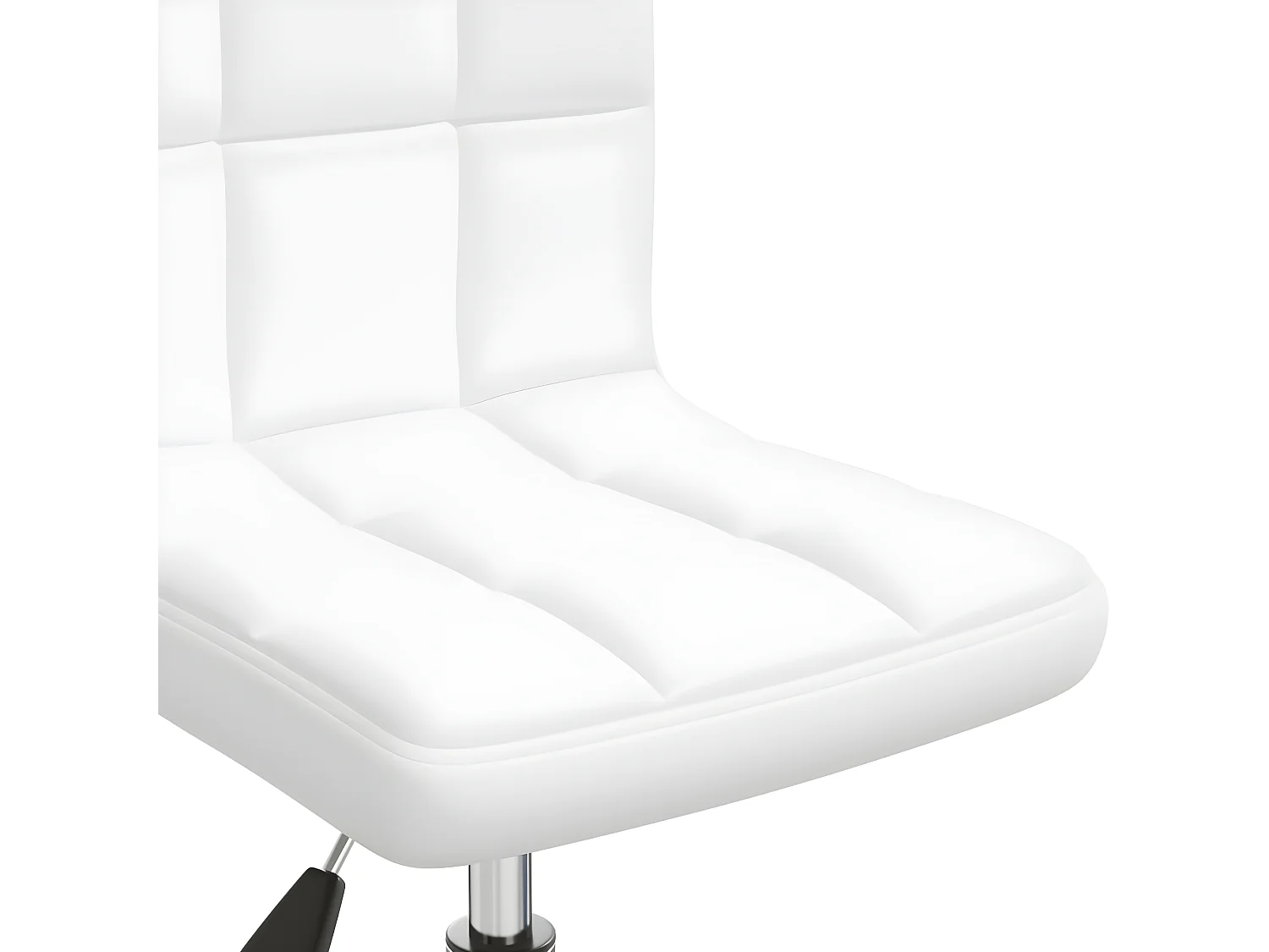 Chaise de bureau pivotante Blanc Similicuir