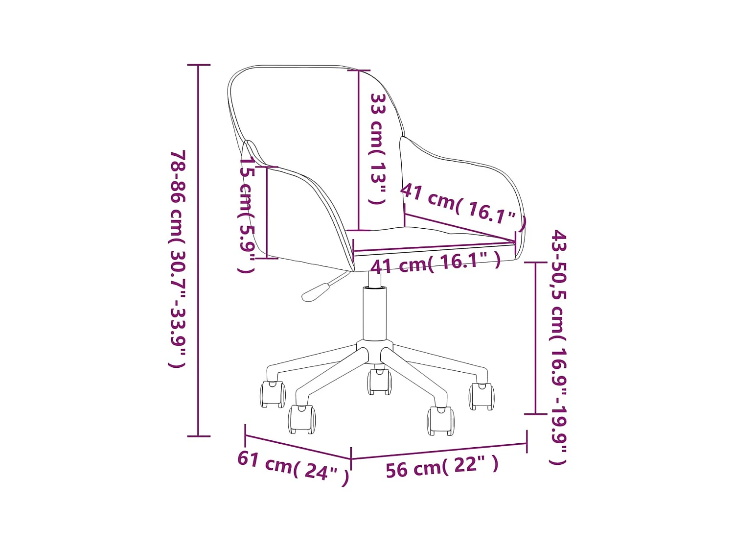 Chaise pivotante de bureau Vert foncé Velours