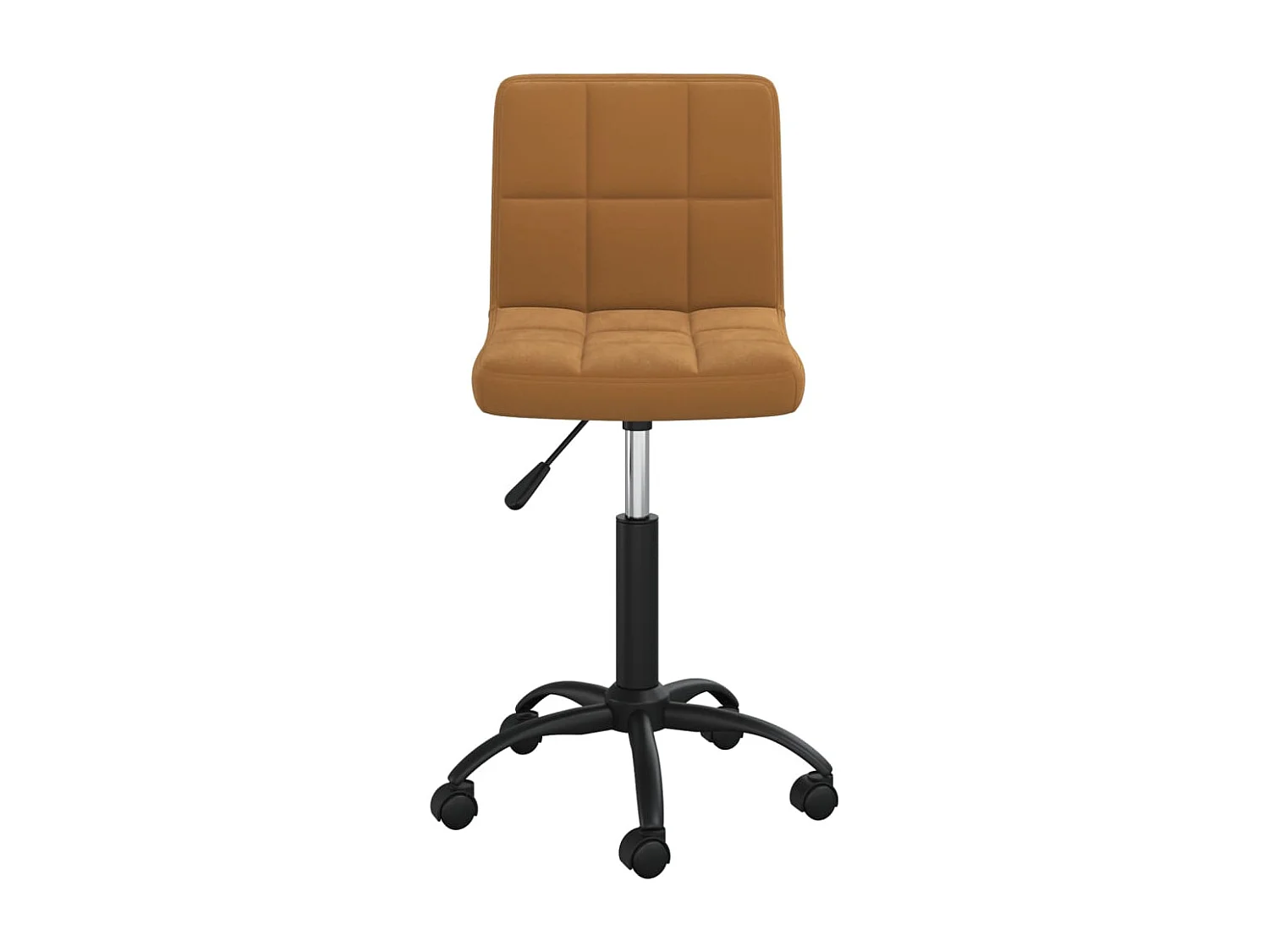Silla de oficina giratoria de terciopelo marrón