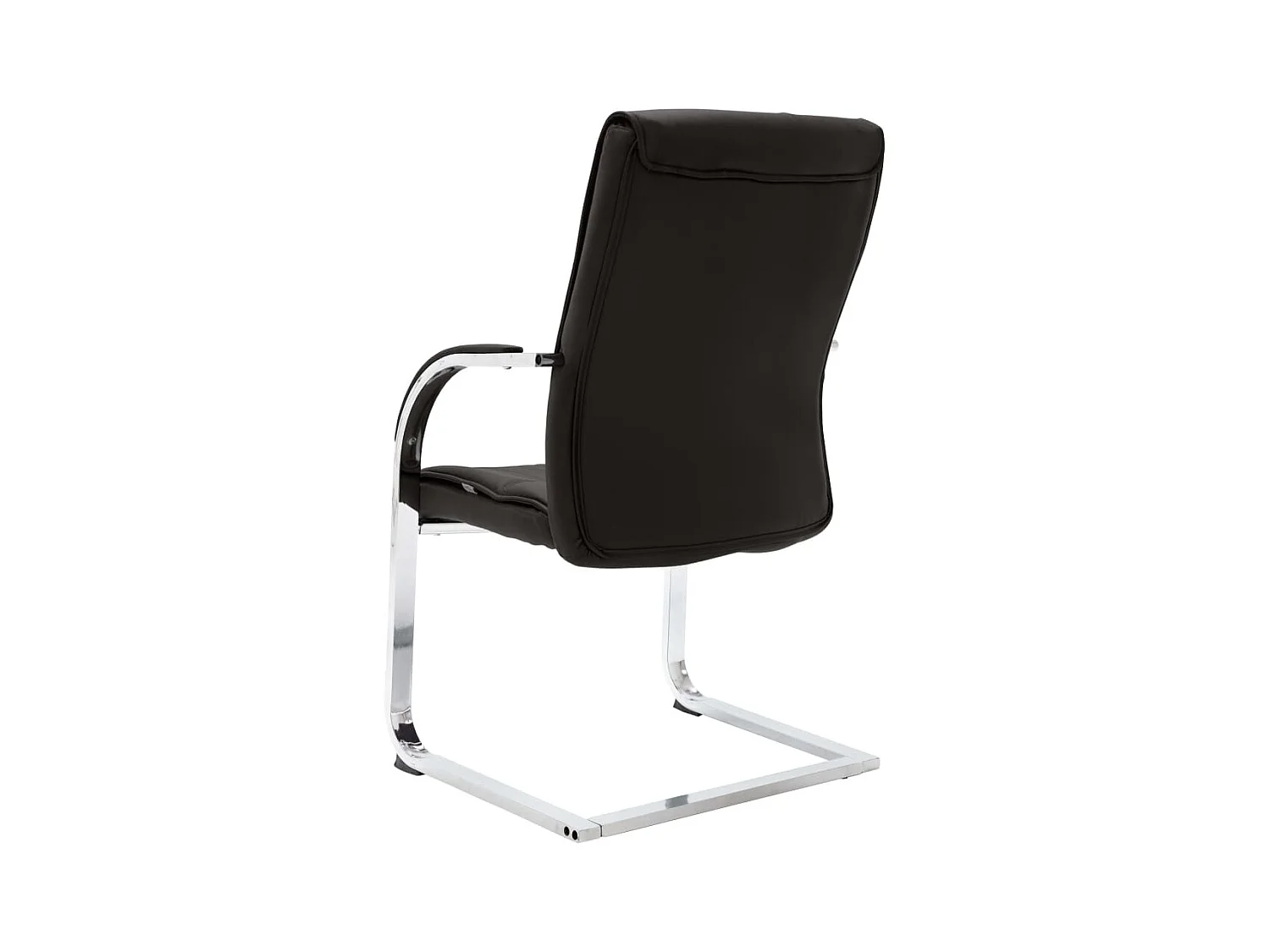 Chaise de bureau cantilever Noir Similicuir