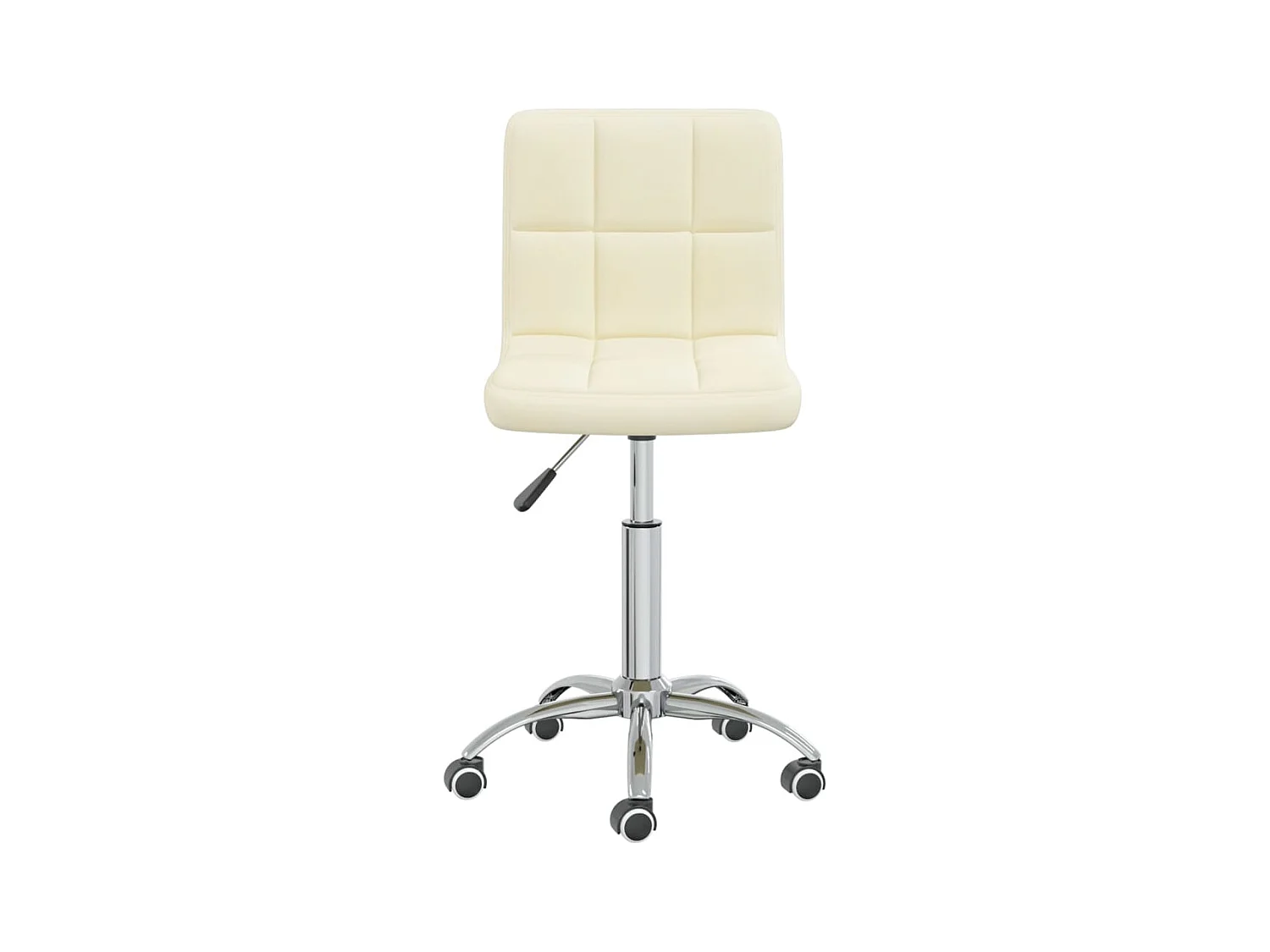 Chaise pivotante de bureau Crème Tissu