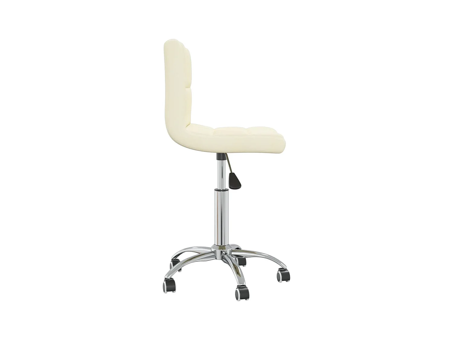 Chaise pivotante de bureau Crème Tissu