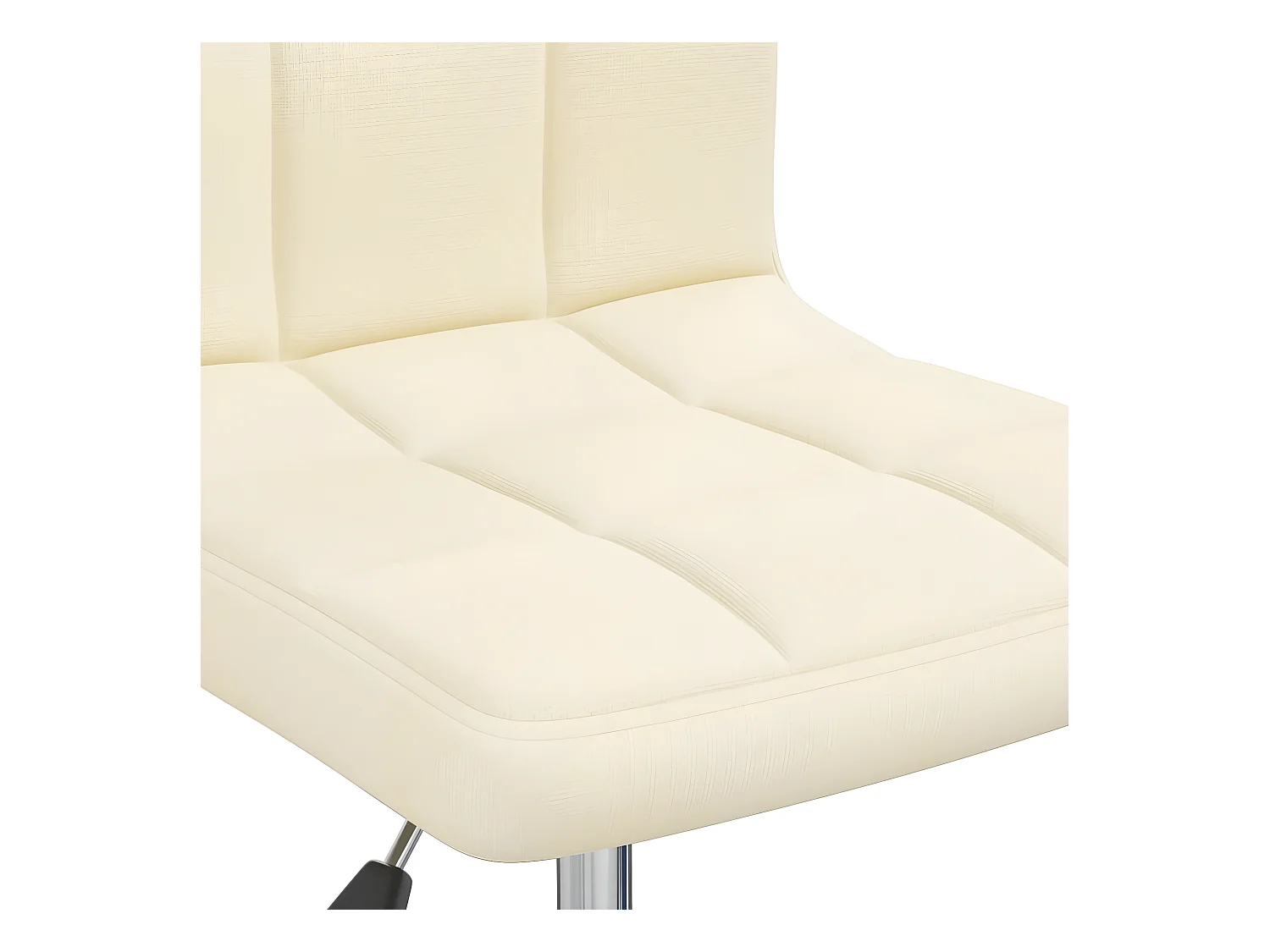 Chaise pivotante de bureau Crème Tissu