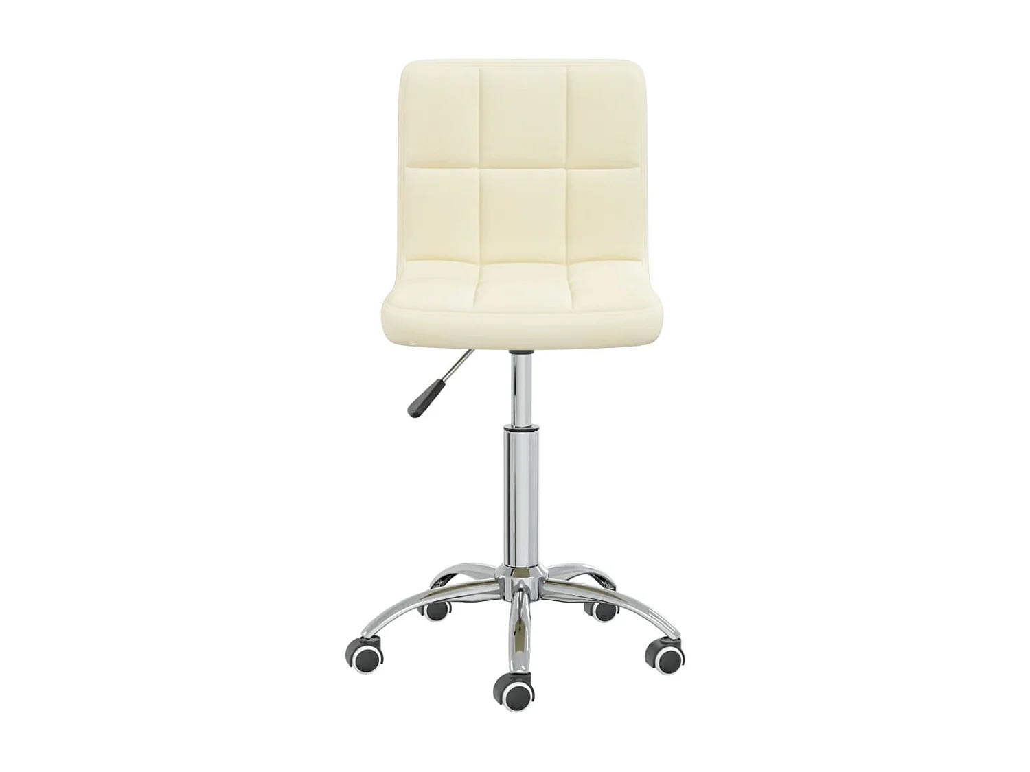 Chaise pivotante de bureau Crème Tissu