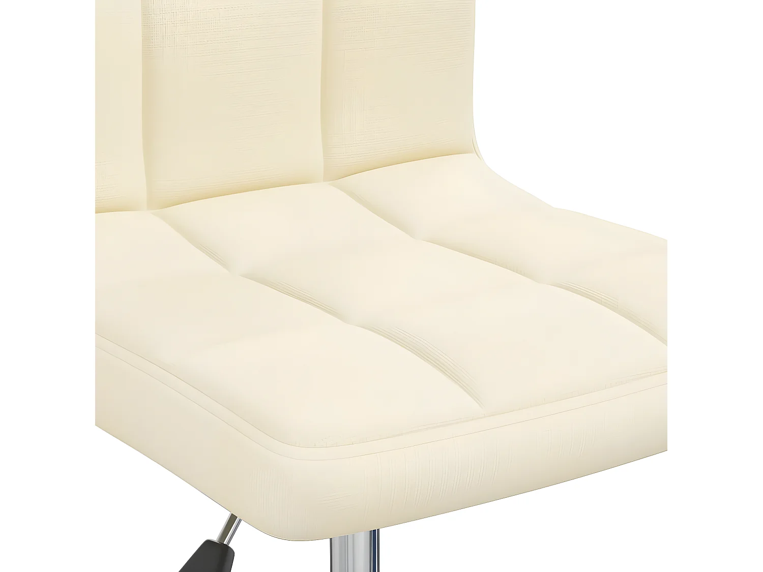 Chaise pivotante de bureau Crème Tissu