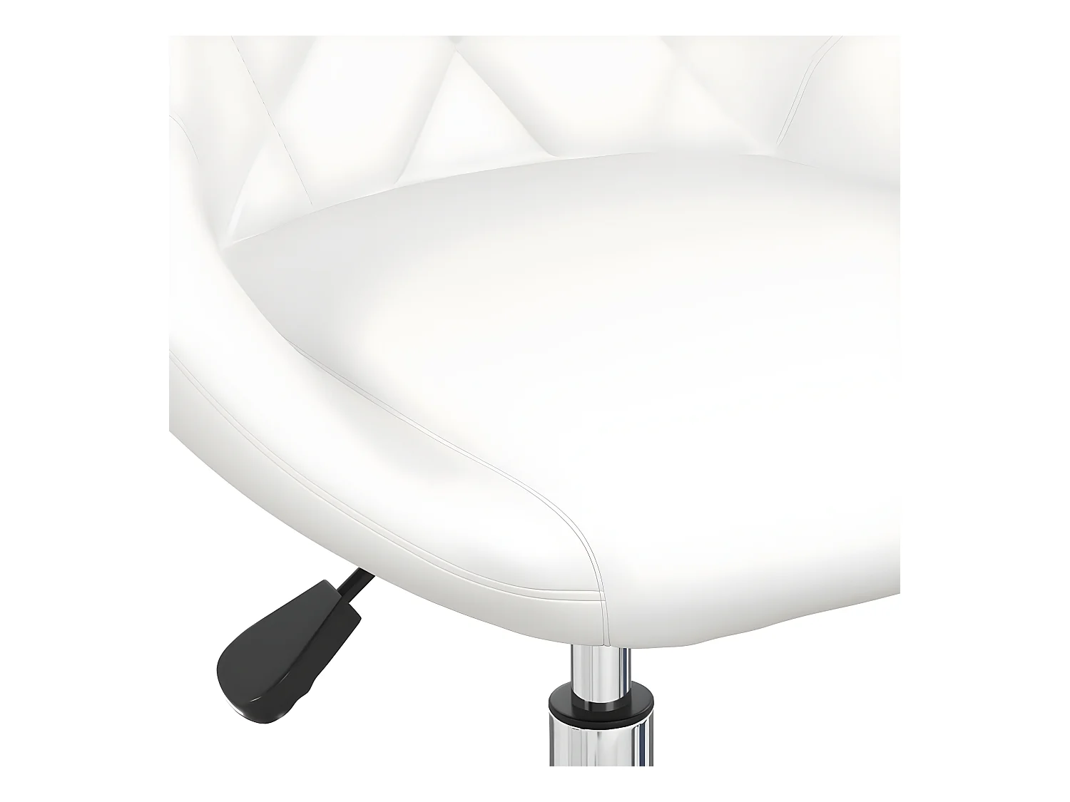 Chaise pivotante de bureau Blanc Similicuir