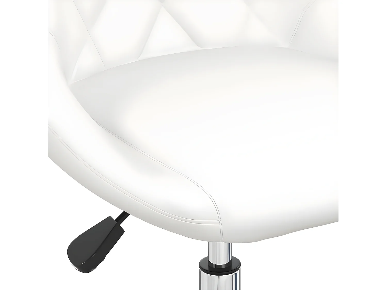 Chaise pivotante de bureau Blanc Similicuir