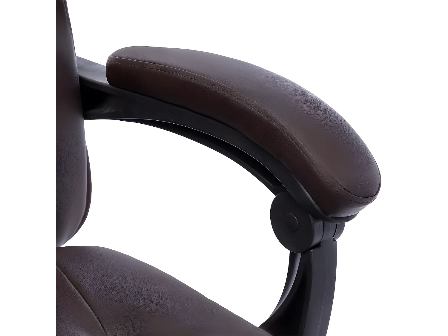 Cadeira de escritório couro artificial castanho