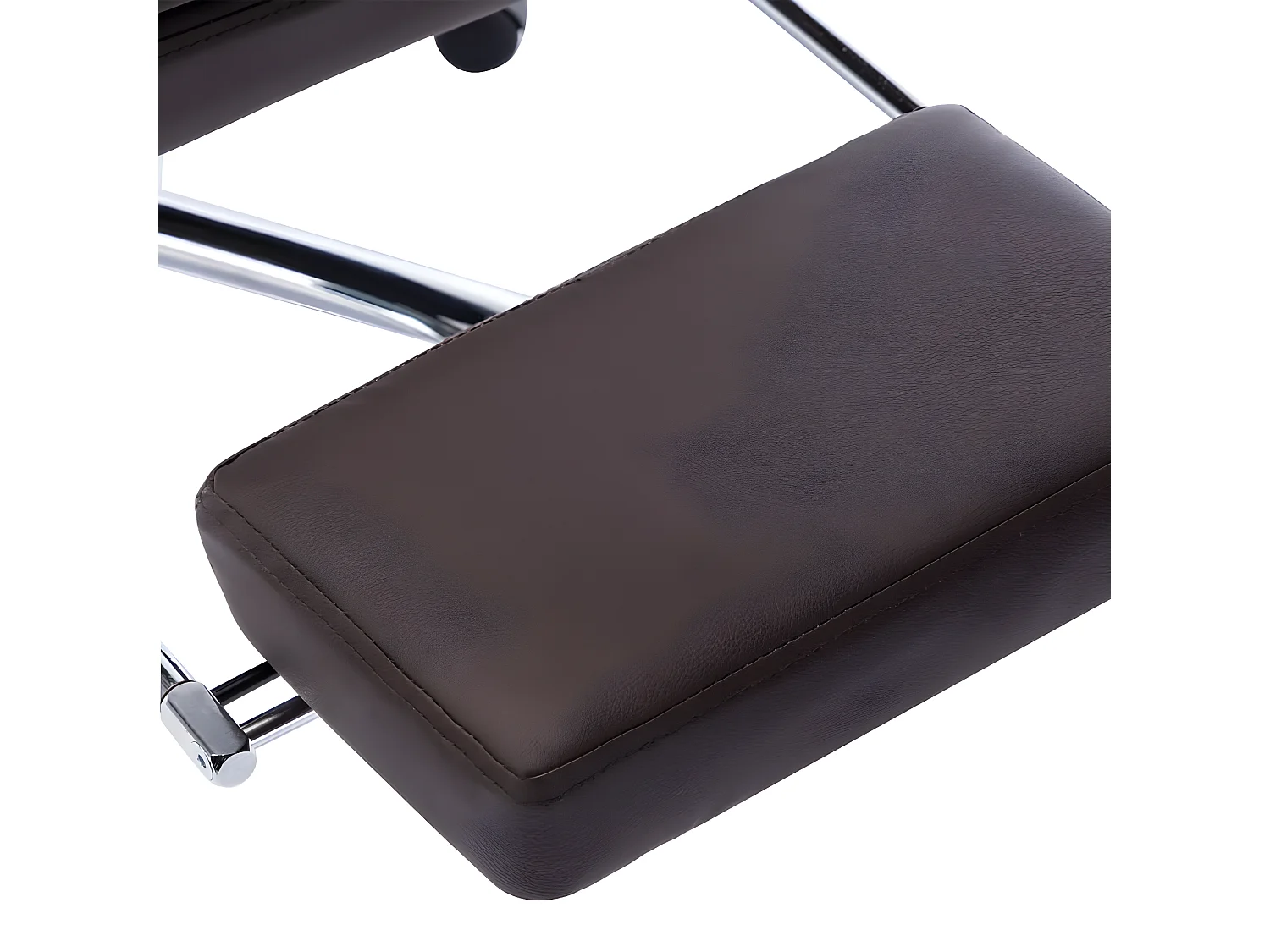 Cadeira de escritório couro artificial castanho