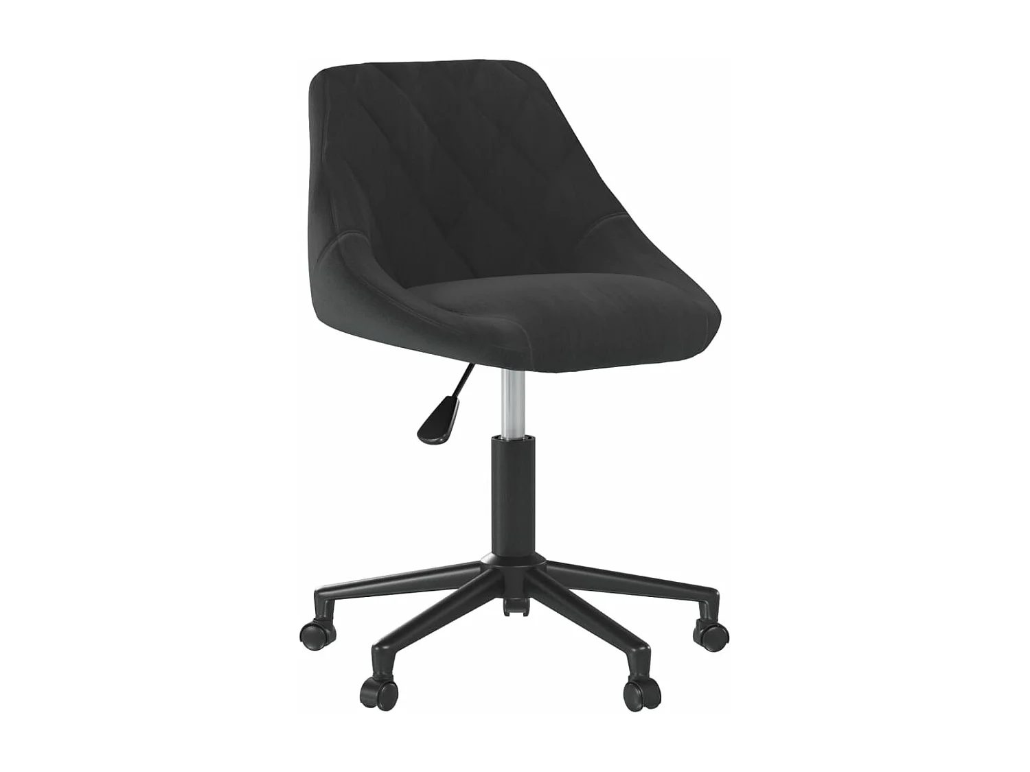 Chaise pivotante de bureau Noir Velours