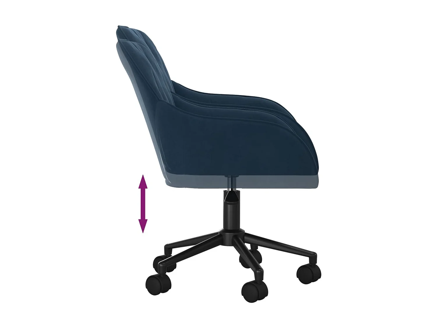 Silla de oficina giratoria terciopelo azul