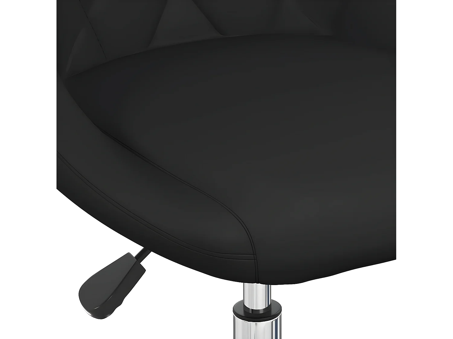 Chaise de bureau pivotante Noir Similicuir