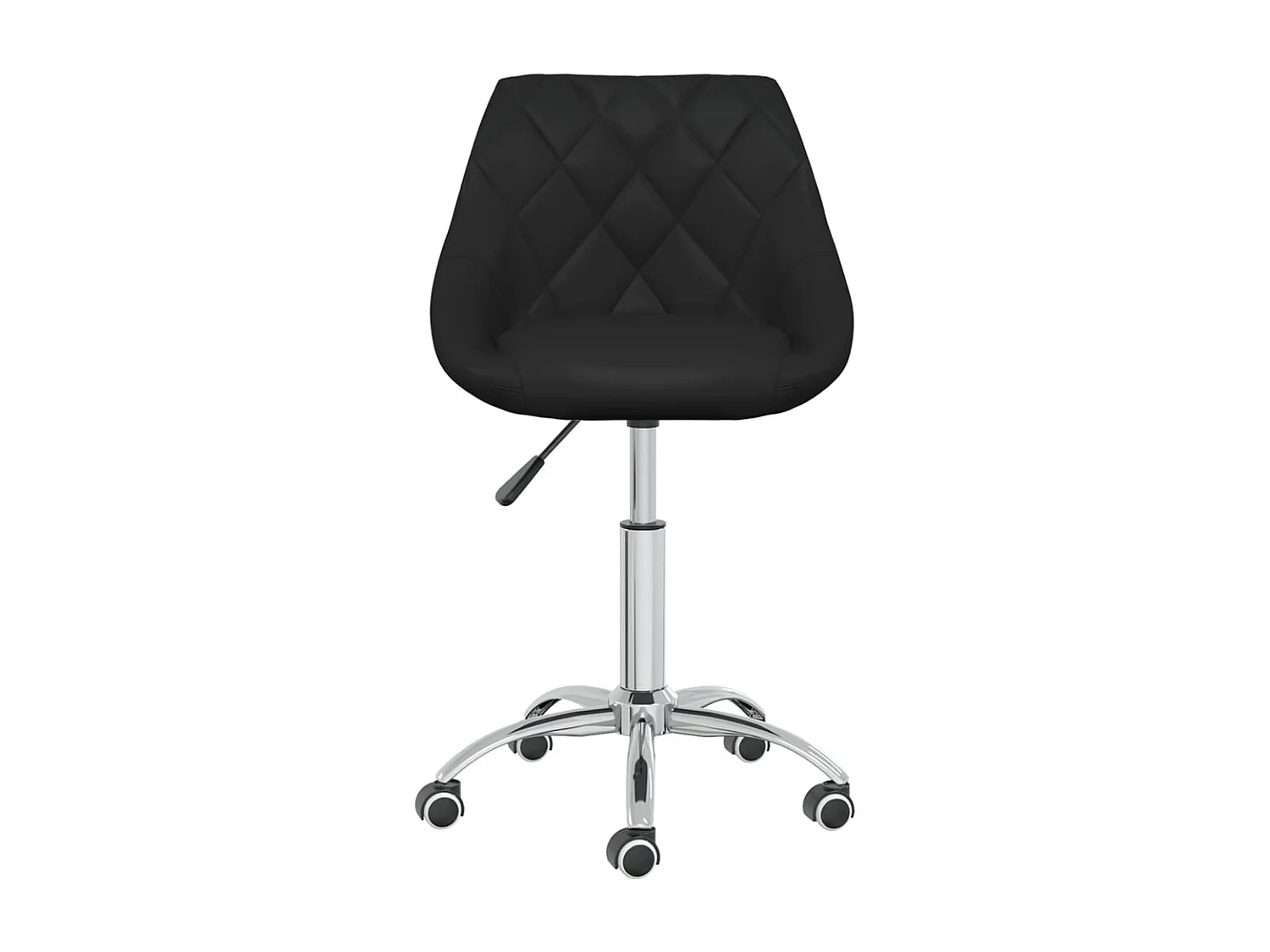 Chaise de bureau pivotante Noir Similicuir