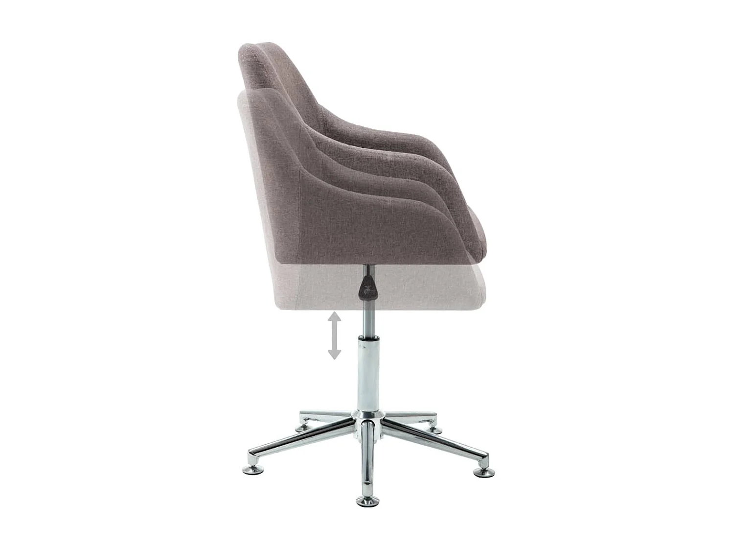 Silla de oficina giratoria tela gris topo