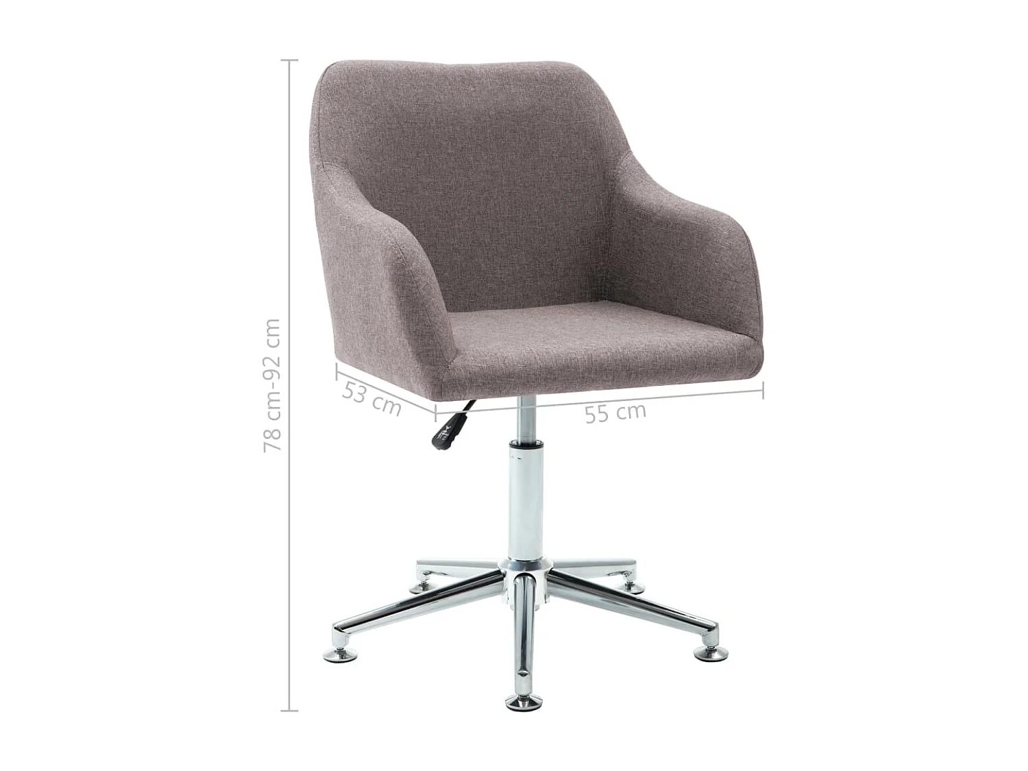 Silla de oficina giratoria tela gris topo