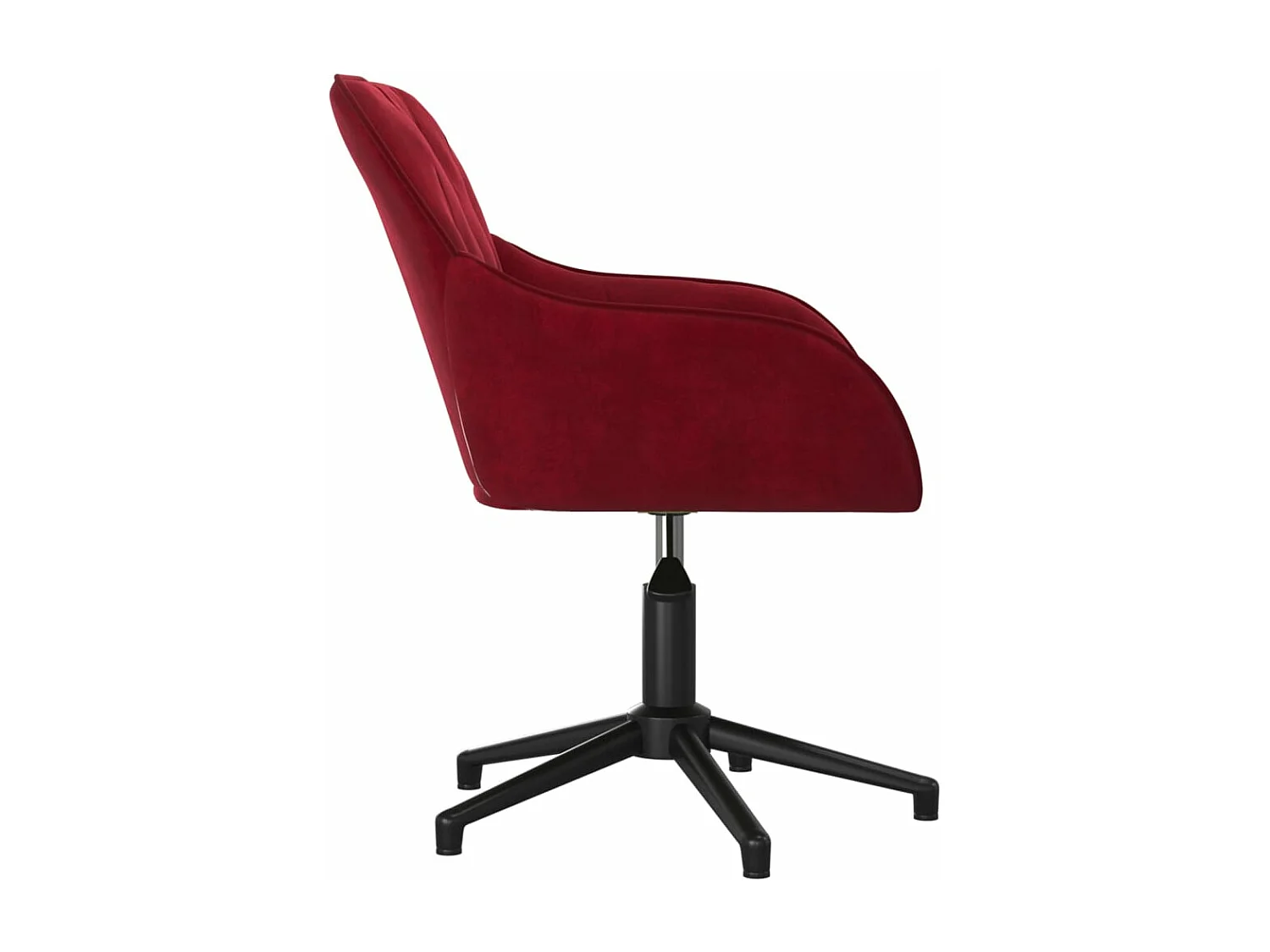 Chaise pivotante de bureau Rouge bordeaux Velours