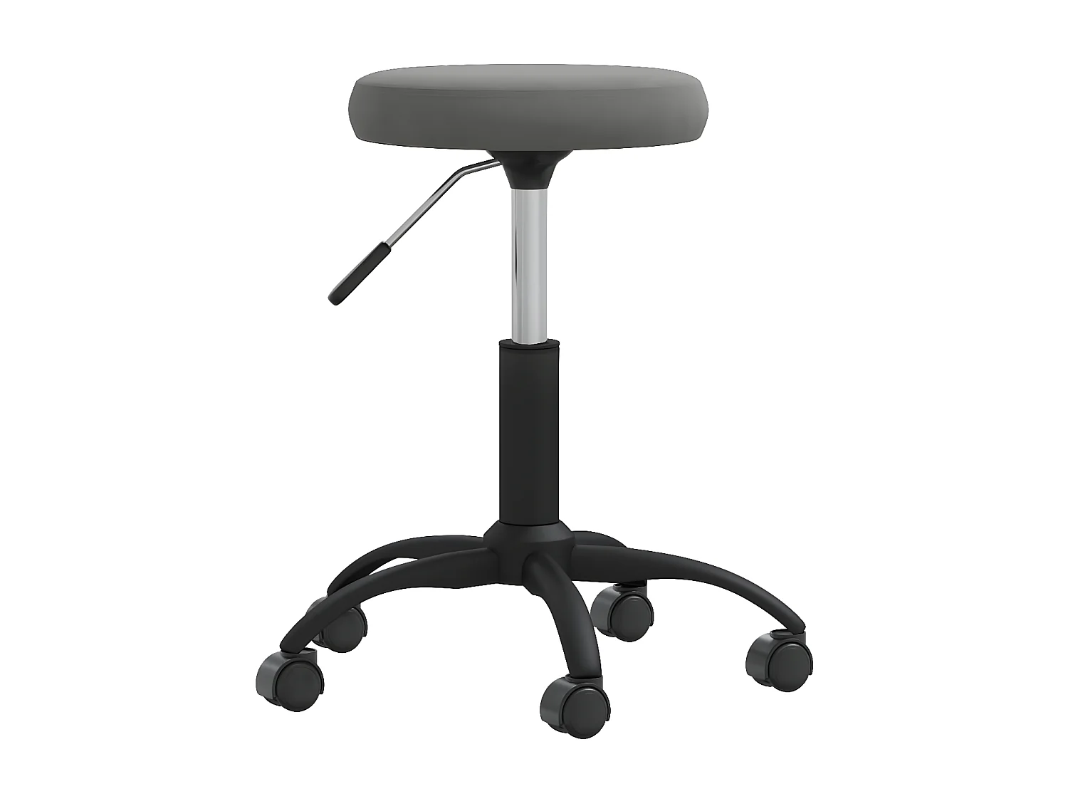 Chaise pivotante de bureau Gris foncé Velours