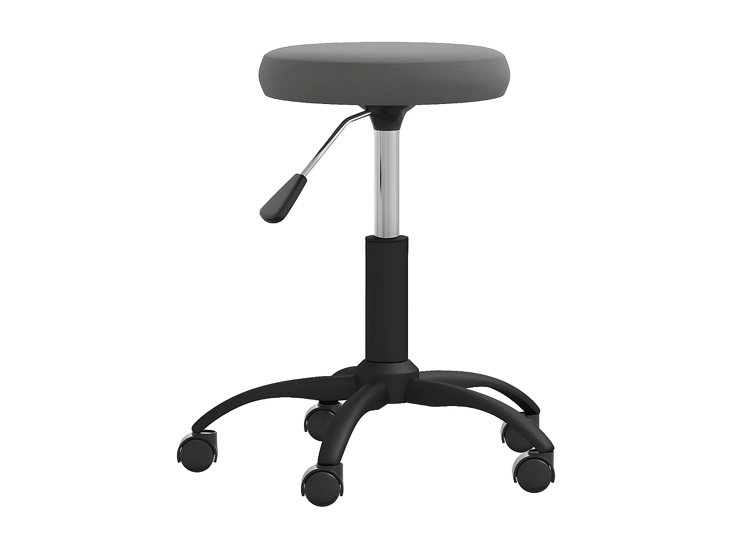 Chaise pivotante de bureau Gris foncé Velours