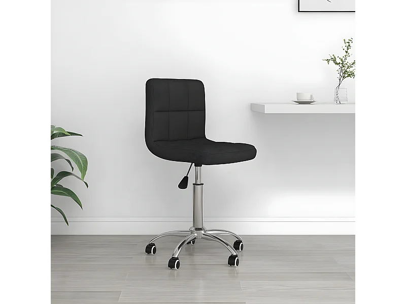 Cadeira de escritório giratória tecido preto