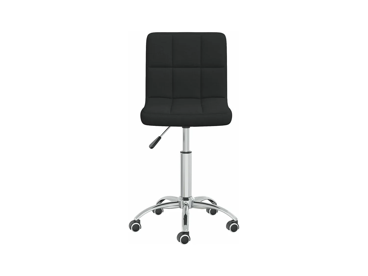 Chaise pivotante de bureau Noir Tissu