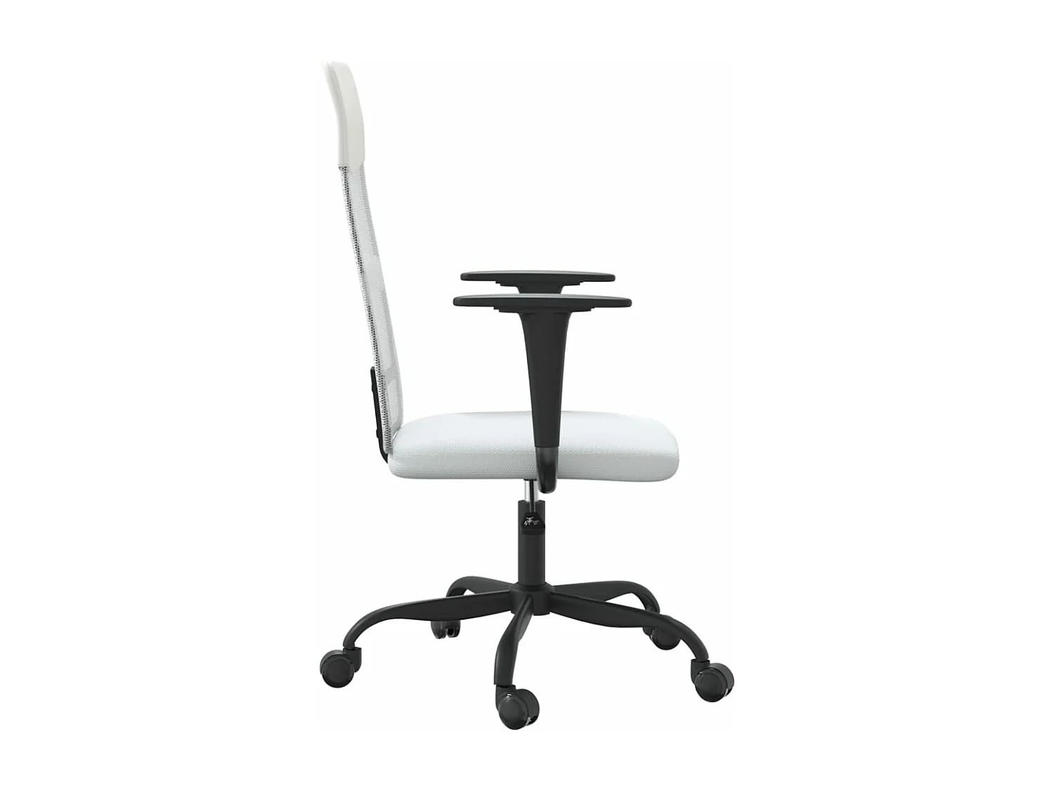 Kantoorstoel verstelbare hoogte mesh en kunstleer wit