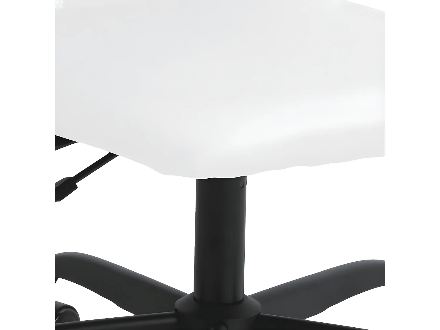 Kantoorstoel verstelbare hoogte mesh en kunstleer wit