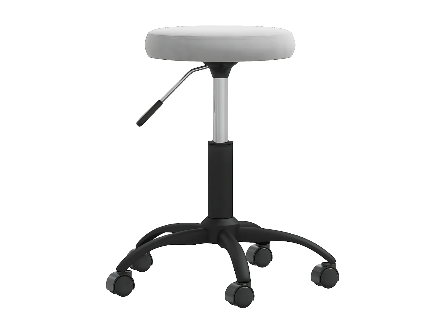 Chaise pivotante de bureau Gris clair Velours