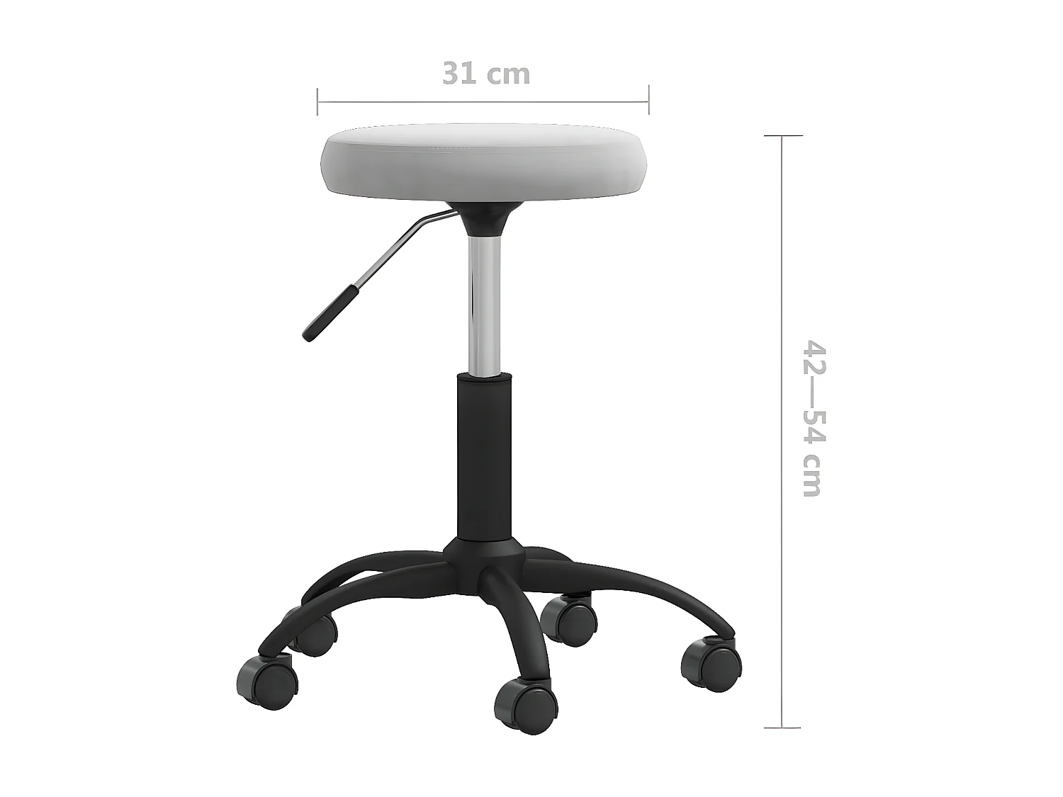 Chaise pivotante de bureau Gris clair Velours