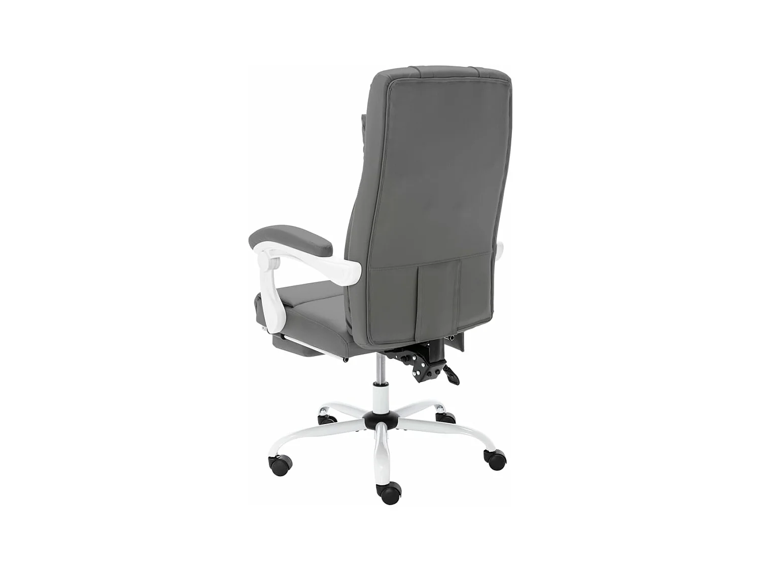 Cadeira escritório c/ função massagem couro artificial cinzento