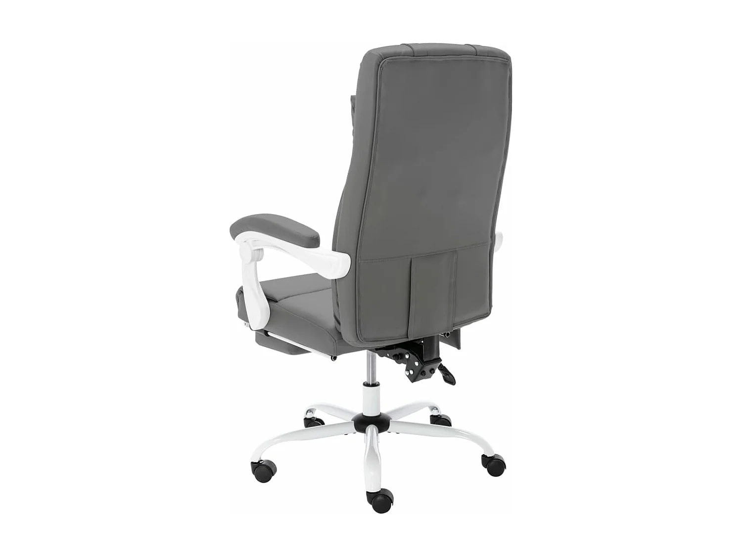 Cadeira escritório c/ função massagem couro artificial cinzento