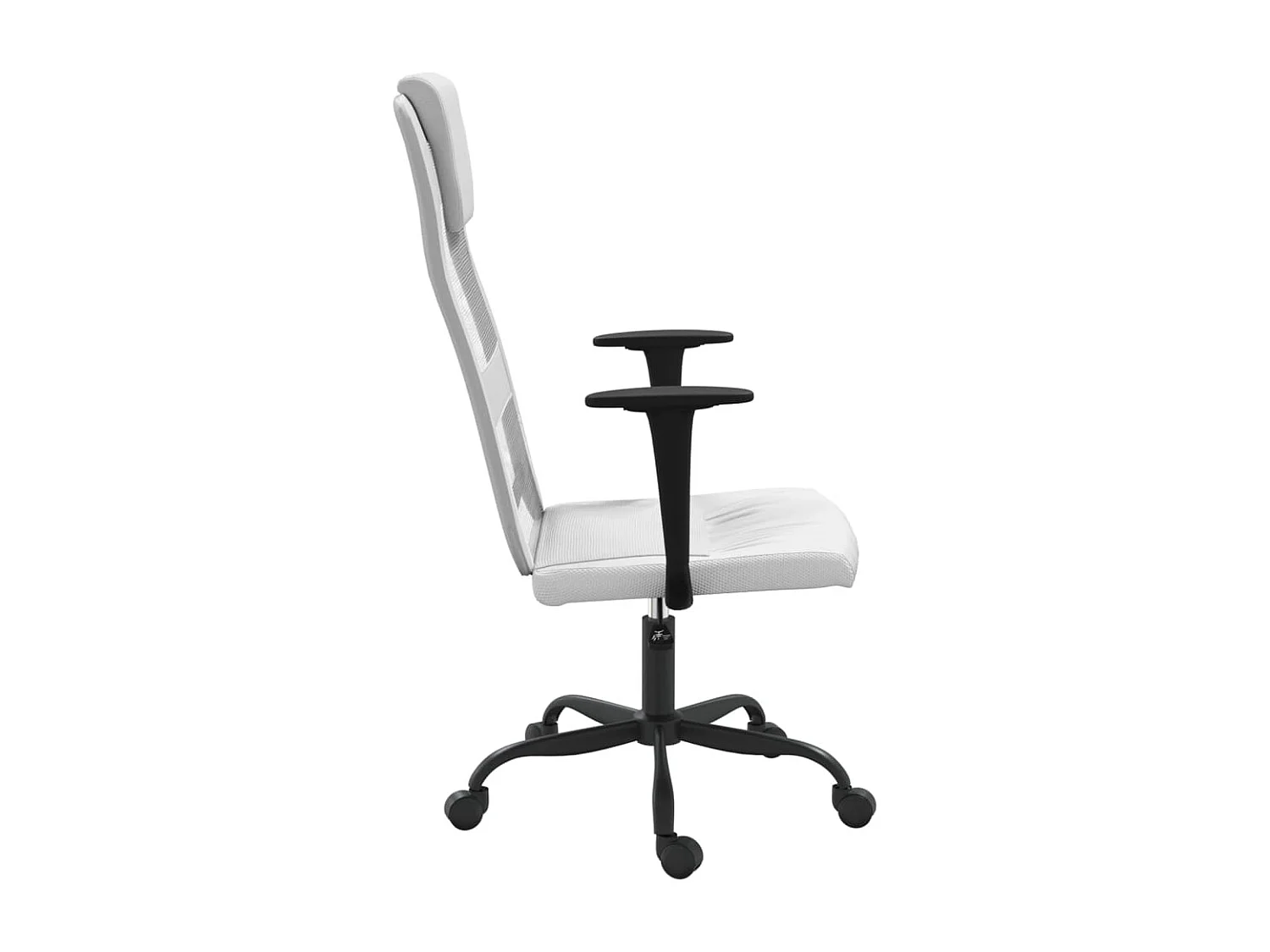 Kantoorstoel verstelbare hoogte mesh en kunstleer wit