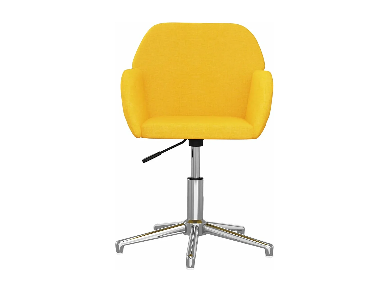 Chaise pivotante de bureau Jaune clair Tissu