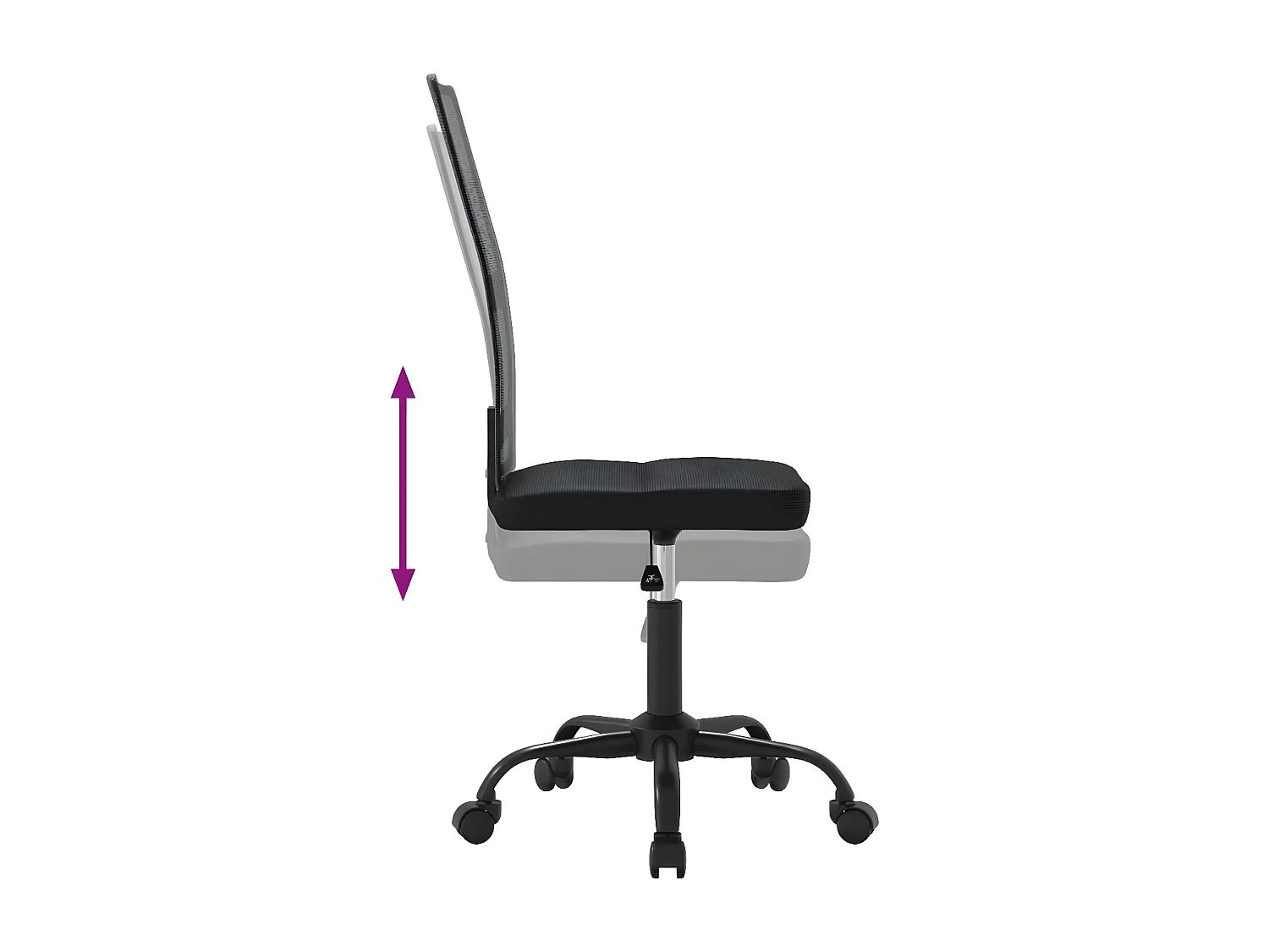 Cadeira de escritório tecido de malha preto