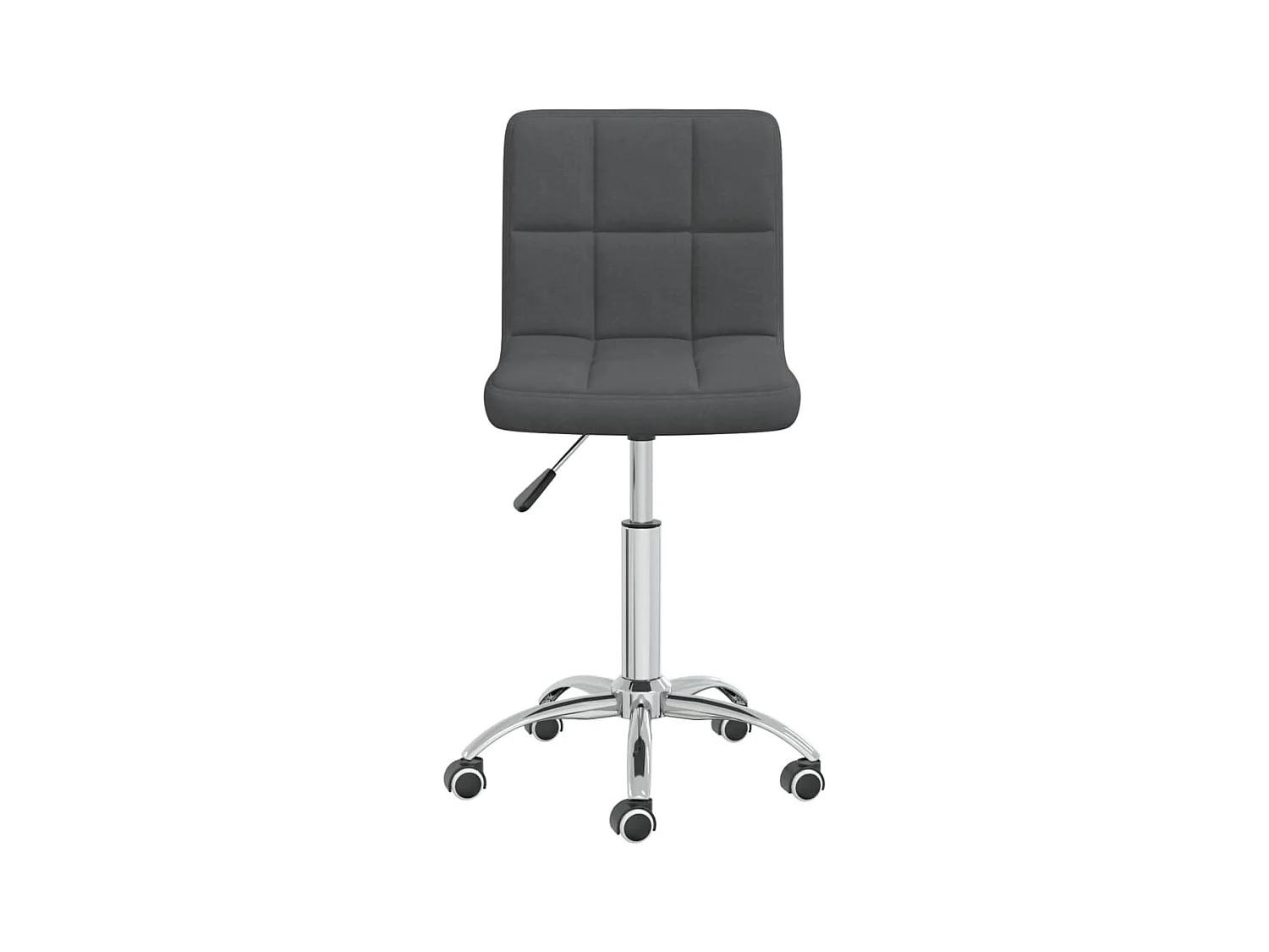 Chaise pivotante de bureau Gris foncé Tissu