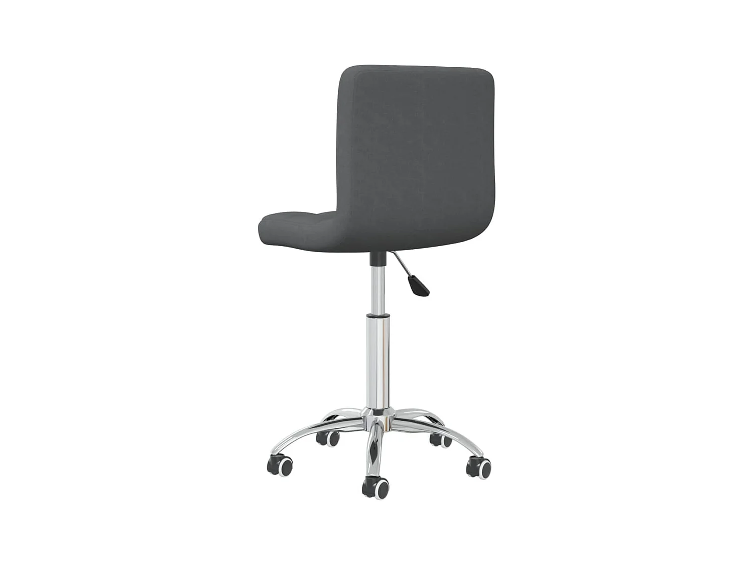 Chaise pivotante de bureau Gris foncé Tissu