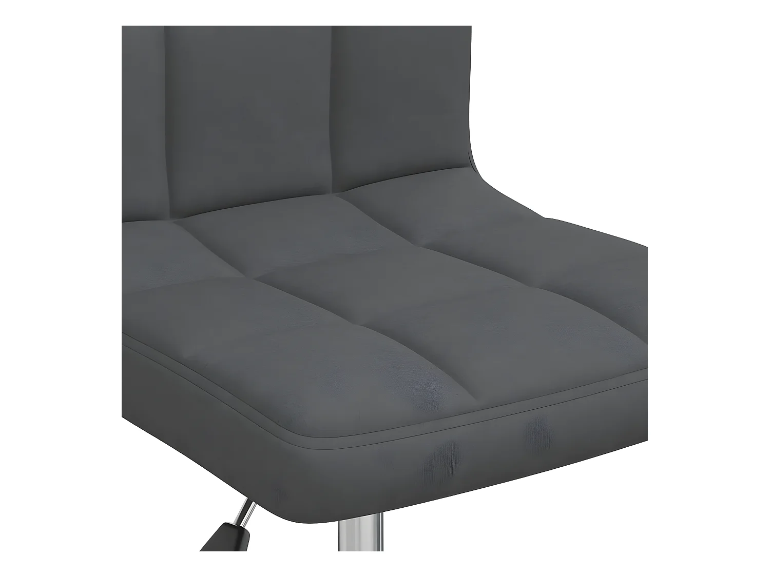 Chaise pivotante de bureau Gris foncé Tissu