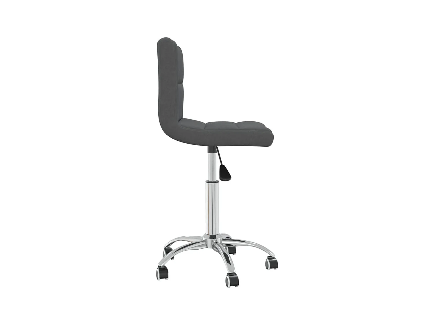 Chaise pivotante de bureau Gris foncé Tissu