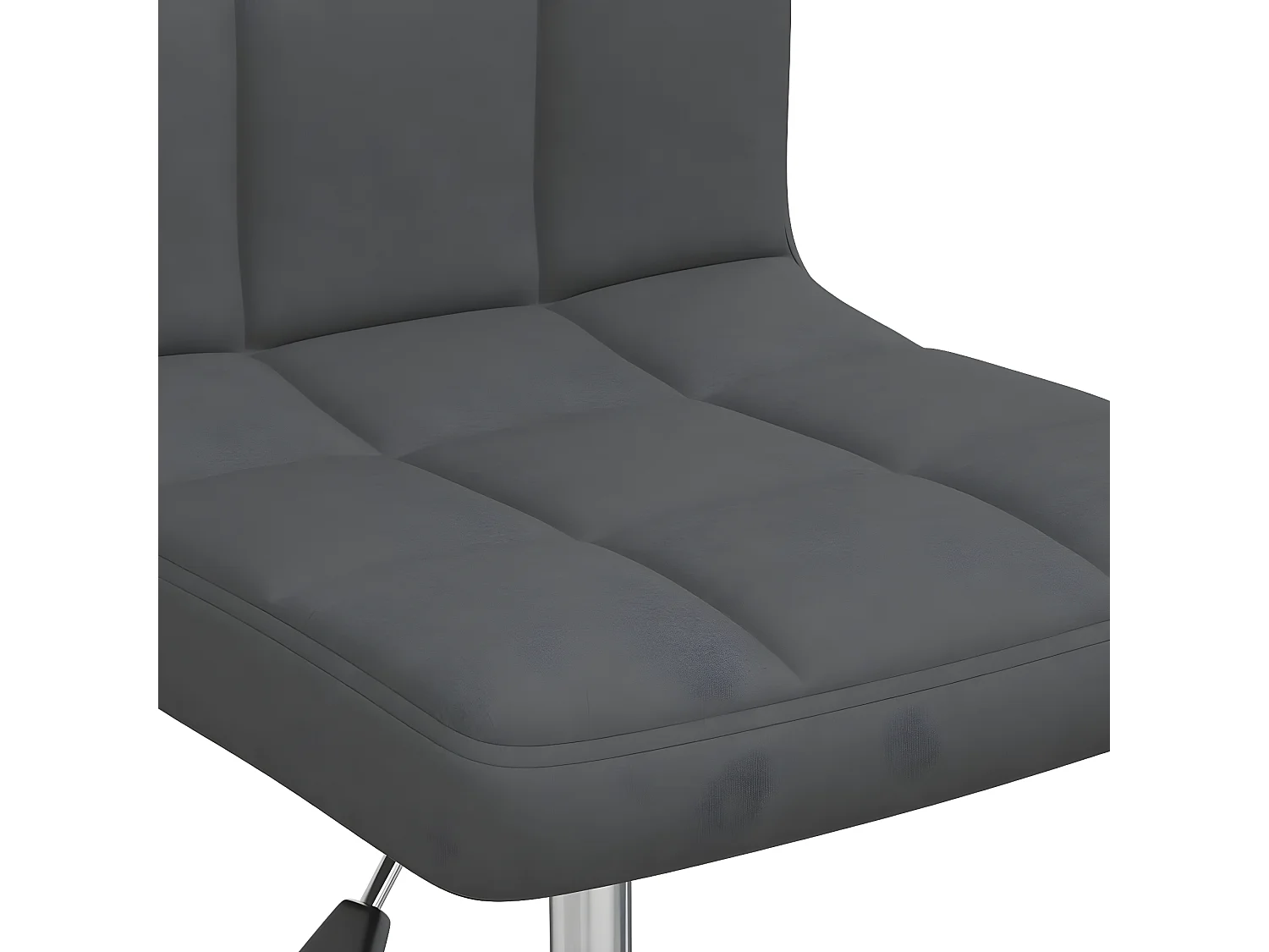 Chaise pivotante de bureau Gris foncé Tissu