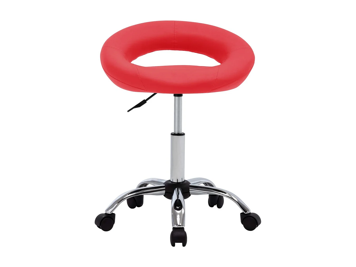 Chaise de travail roulante Rouge Similicuir