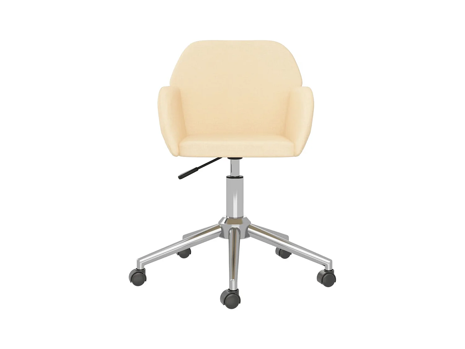 Chaise pivotante de bureau Crème Tissu